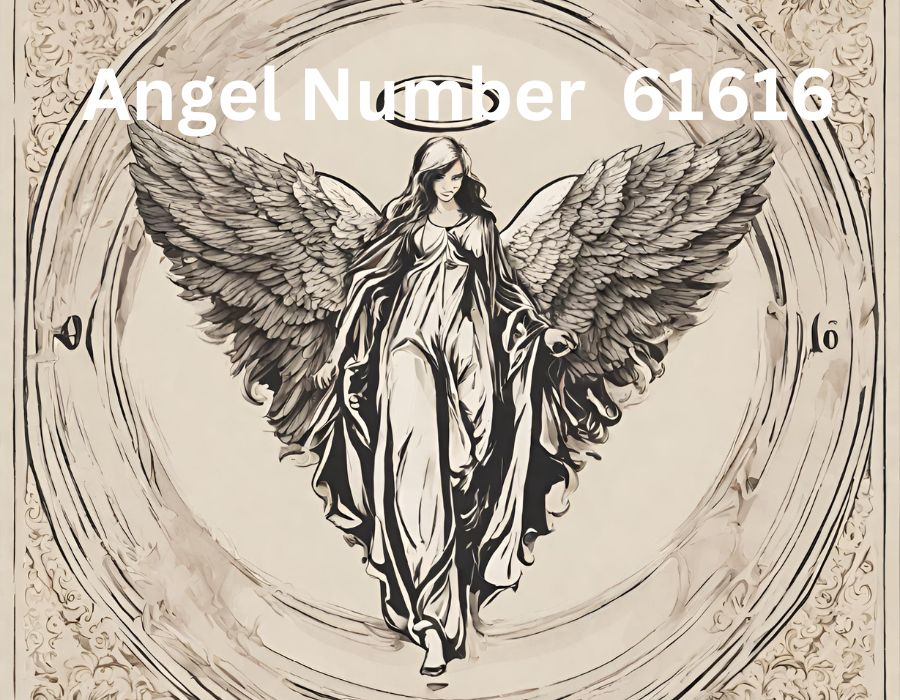 an angel walking with a loop on her head